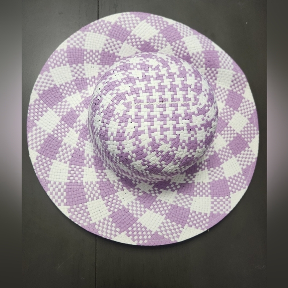 Janie and Jack Other - Janie and Jack Lavender Checkered Kids Hat